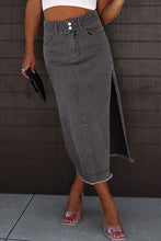 Load image into Gallery viewer, Bianca Raw Hem Slit Midi Skirt
