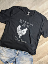 Load image into Gallery viewer, Girl Who Loves Chickens Tee
