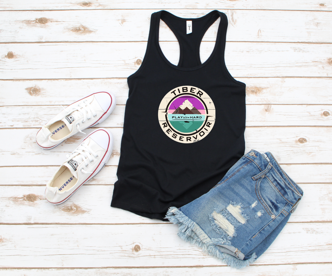 Dam Sunset Racerback Tank