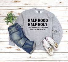 Load image into Gallery viewer, Half Hood Crewneck Sweatshirts
