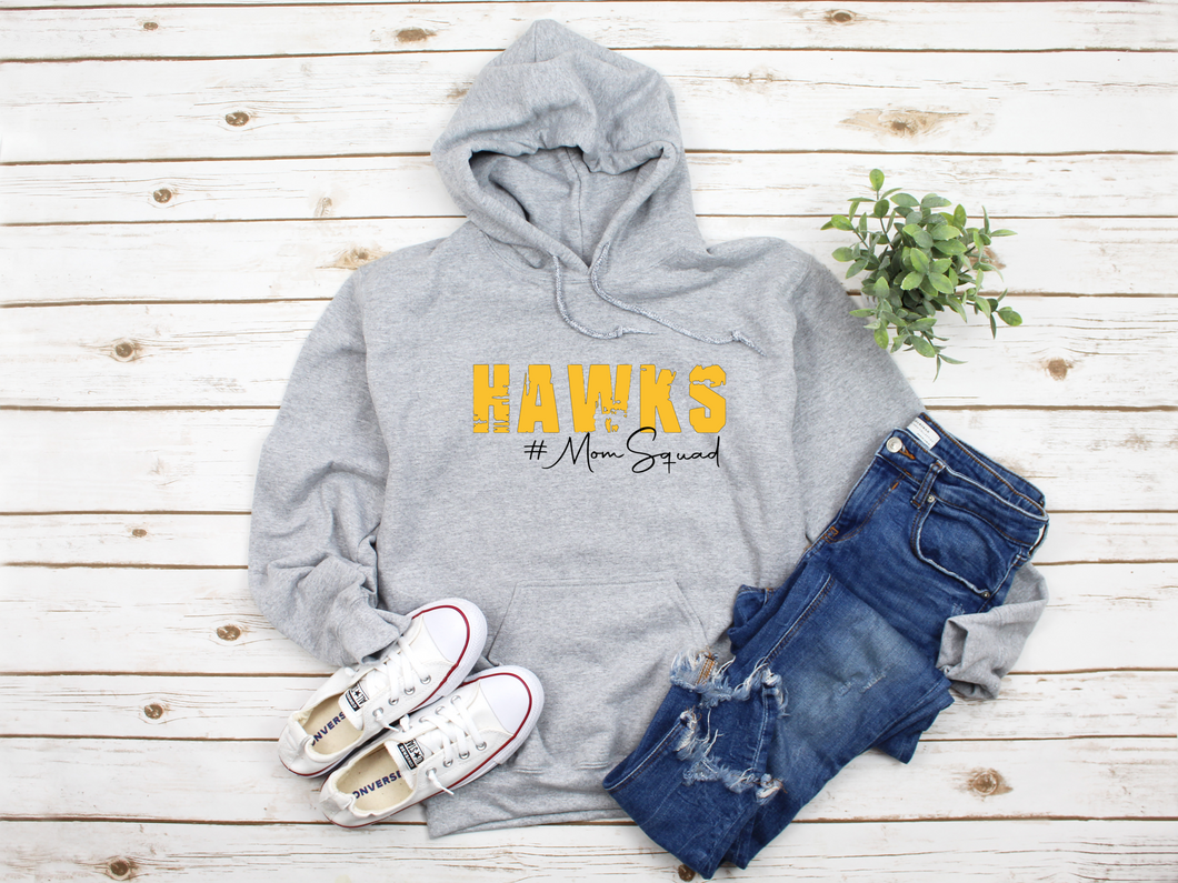 Hawks #Mom Squad Hoodie Sweatshirt