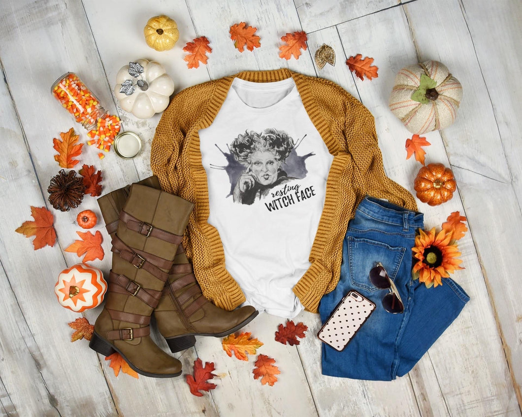 Winifred Resting Witch Face Graphic T-Shirt