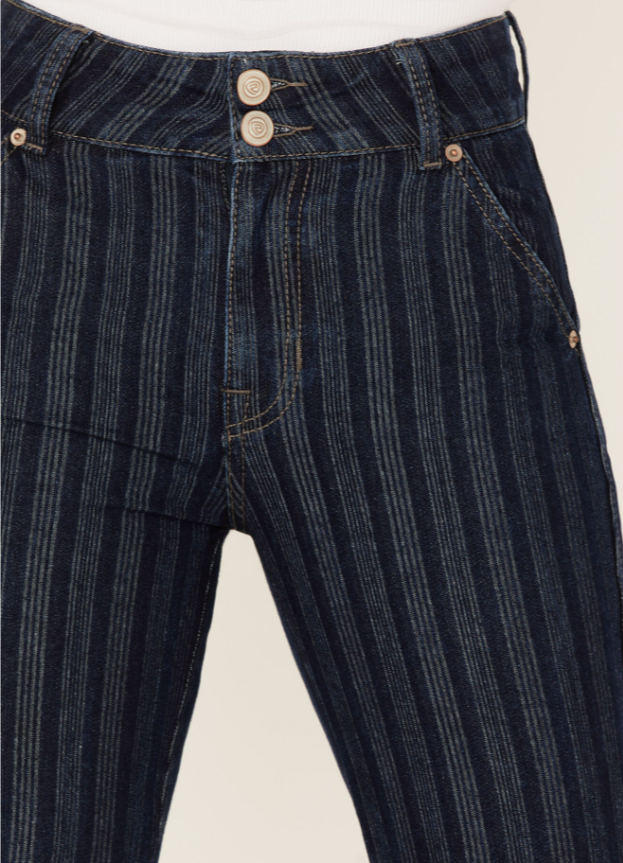 Rock & Roll Denim Jacquard High Rise Trouser