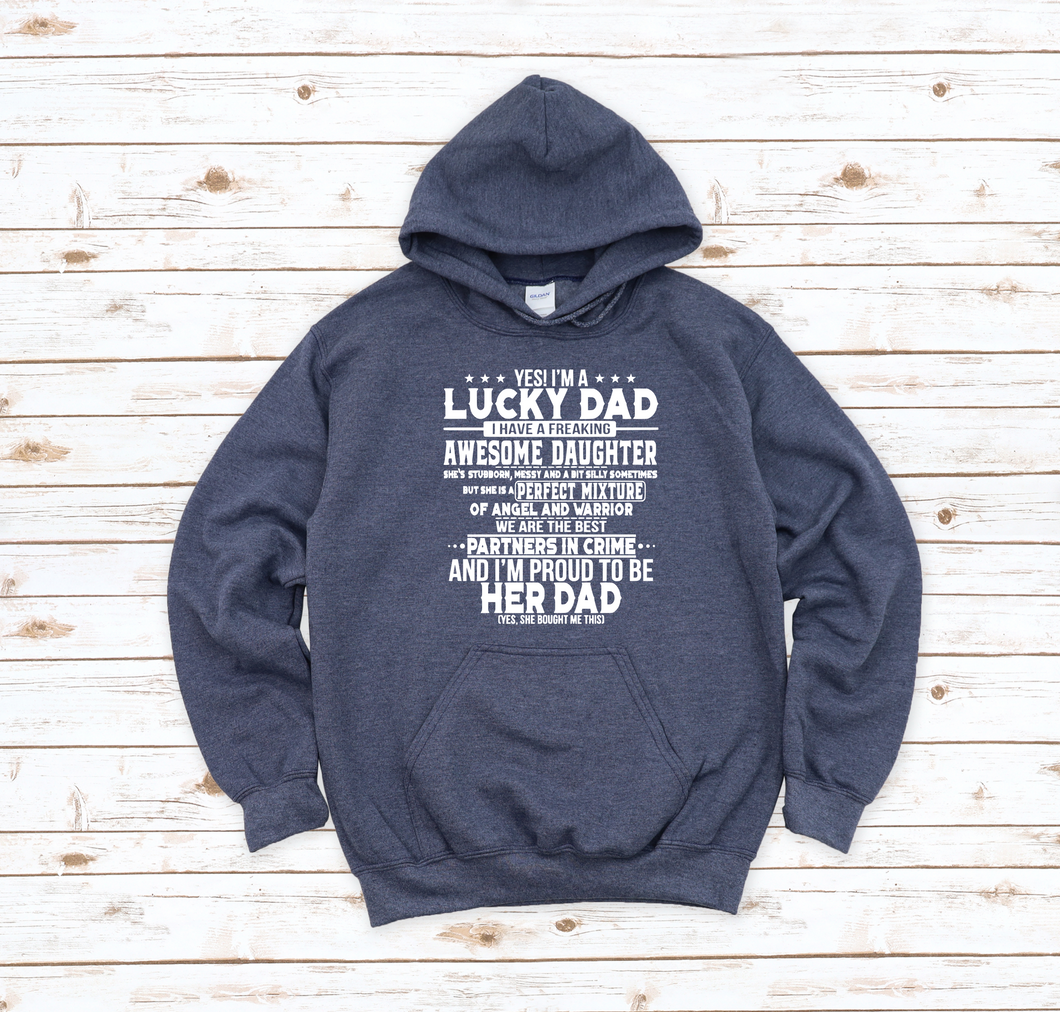 Lucky Dad Sweatshirt Hoodie