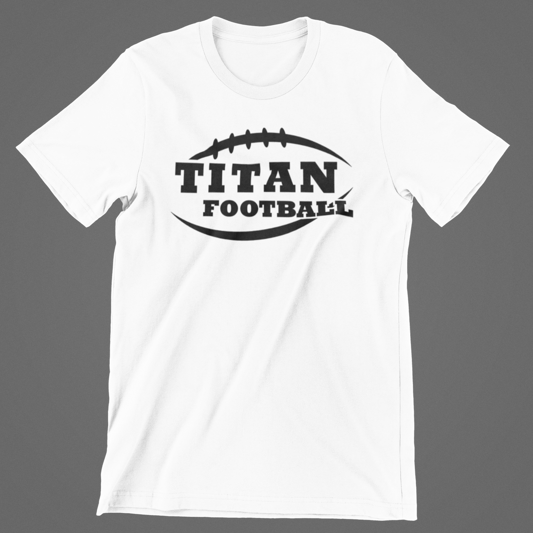White Titan Football Tee