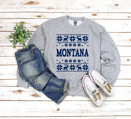 Montana Christmas Crewneck Sweatshirt