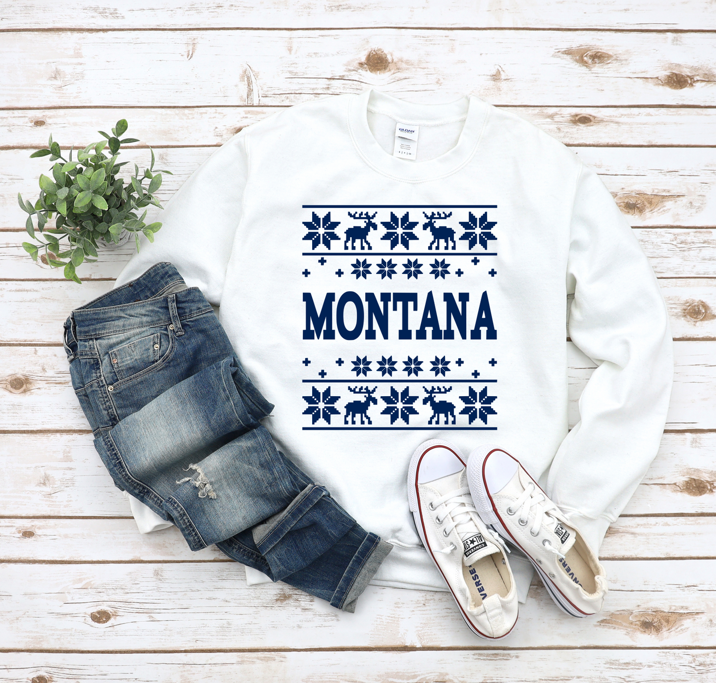 Montana Christmas Crewneck Sweatshirt