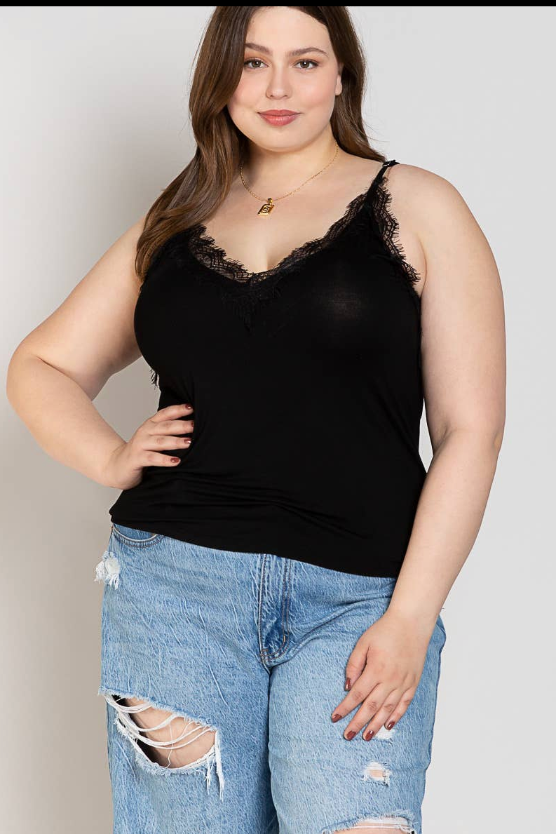 Country Lace Plus Tank