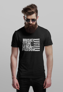 Whiskey Steak Guns Freedom Tee