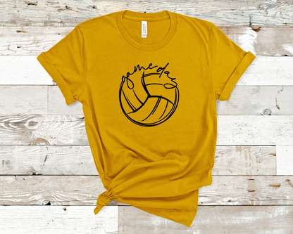 Gold Volleyball Game Day Tee