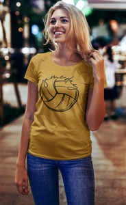Gold Volleyball Game Day Tee