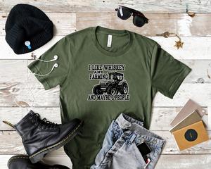 Whiskey and Farming Graphic T-Shirt