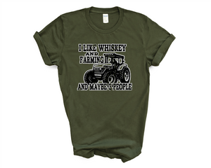 Whiskey and Farming Graphic T-Shirt