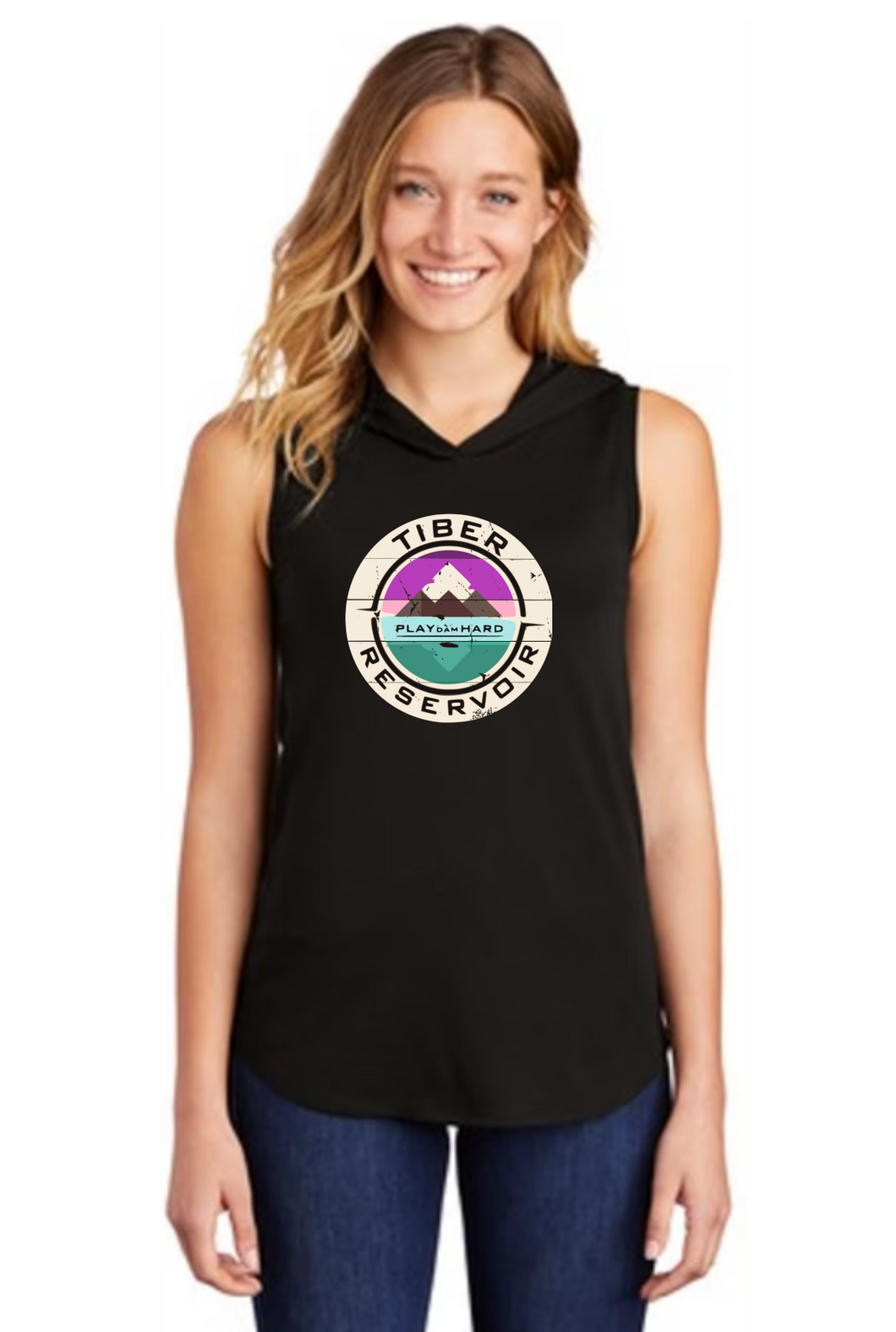 Dam Sunset Hoodie Tank